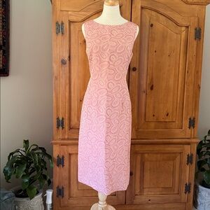 Talbots pink patterned dress